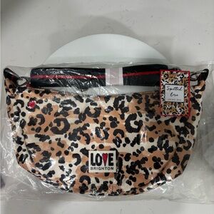 Brighton Spotted Love Swing Bag with Leopard Print
